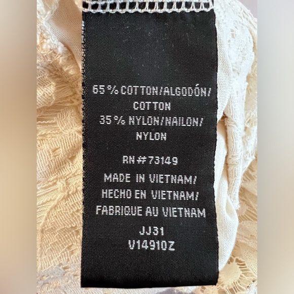 Boom Boom Jeans Ivory Lace Pants with Underlining Shorts‎  - Size Medium - Picture 8 of 12